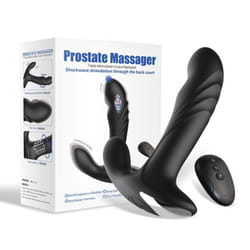 Prostate Massager Wireless Remote Control Vestibule Anus Male Masturbator Adult Sex Products - black