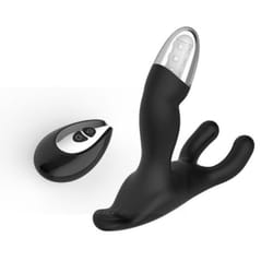 Male Prostate Massager Anal Vibrators Testicle Massager Butt Plug Wireless Remote Control Adult Product Sex Toy - black