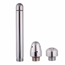 Anal Cleaner Safe 3 Style Plug Head Colonic Douche System Anal Clean Enema Bidet Small Shower Head - ivory