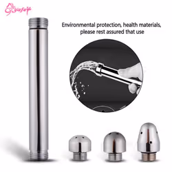 Anal Cleaner Safe 3 Style Plug Head Colonic Douche System Anal Clean Enema Bidet Small Shower Head - ivory