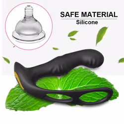 Male Prostate Massage Anal Vibrator Wireless Remote Control Delay Ejaculation Ring 10 Speeds Plug Butt Sex Toys - black