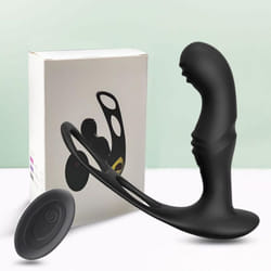 Wireless Remote Control Anal Vibrator Male Prostate Massage Butt Plug Stimulate Silicone Delay Ejaculation Ring Sex Toys
