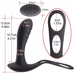 Wireless Remote Control Anal Vibrator Male Prostate Massage Butt Plug Stimulate Silicone Delay Ejaculation Ring Sex Toys