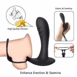 Wireless Remote Control Anal Vibrator Male Prostate Massage Butt Plug Stimulate Silicone Delay Ejaculation Ring Sex Toys