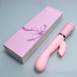 Women&apos;s Infatuation Licking Rabbit Vibrator: Dual Vibration Massage Wand With Tongue-licking Feature. Rechargeable.