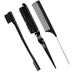 Combing Slicking Hair Brush For Edge Back Grooming Teasing Brush Bristle Hair Brush Slick Brush Set