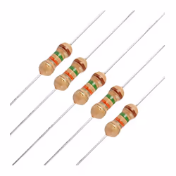 50 x 1/4W 250V 1.5K ohm 1K5 Axial Carbon Film Resistors