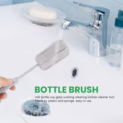 1Pc Sponge Brush Milk Cup Glass Washing Cleaning Kitchen Cleaner Tools Cup Cleaning Brush Plastic Short Handle