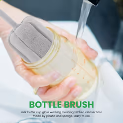 1Pc Sponge Brush Milk Cup Glass Washing Cleaning Kitchen Cleaner Tools Cup Cleaning Brush Plastic Short Handle