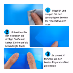Self-Adhesive Repair Patches for Swimming Pools, Pack of 10 PVC Pool Repair Kit, Self-Adhesive Underwater Repair Pool