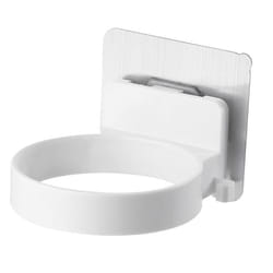 Bathroom Storage Wall Hanging Hair Dryer Storage Rack White