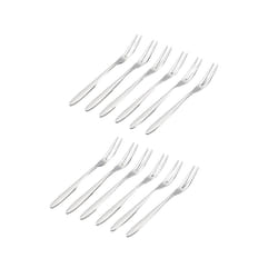 12 Pcs Dessert Forks,5.1 InchStainless Steel Mini Salad Fruit Fork Tasting Forks Cocktail Fork
