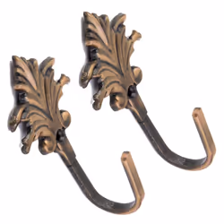 2pcs Vintage Maple Leaves Curtain Tieback Hooks Door Wall Hook