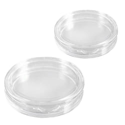 Small Round Transparent Plastic Coin Capsules Box, 10 Pcs 20mm & 10 Pcs 22mm