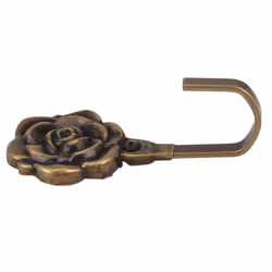 2Pcs Metal Flower Curtain Tie Back Tieback Holders Wall Hooks Decor