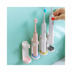 Plastic Electric Toothbrush Holder Wall-Mounted Tooth Brush Rack Space Saving Storage Shelf Bathroom Accessories 1