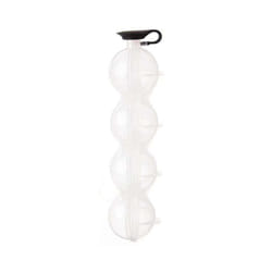4 Cavity Ice Square Maker Flexible Silicone Whiskey Cocktail DIY Round Ice Ball Food Grade Grid Party for Bar Kitchen