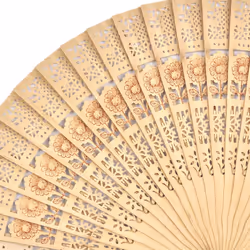 Ladies Wooden Sandalwood Hand Fan Wedding/ Birthdays Partys