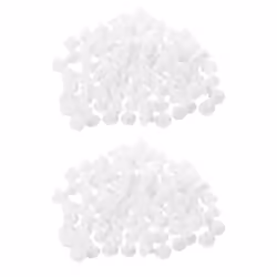 200 Pcs Decor 5 mm White Plastic Hole Drilling Cover