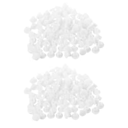 200 Pcs Decor 5 mm White Plastic Hole Drilling Cover