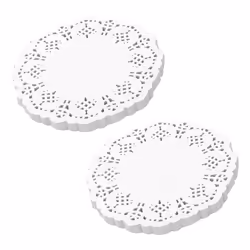 Lace Doilies Paper 200 Pcs,4.5 Inch Decorative Round Placemats,Liners for Cake,Desserts Baked Treat Tableware Display