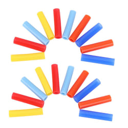 20Pcs Assorted Colors Reusable Silicone Straws Tips Covers for 0.24Inch 6mm Stainless Steel Drinking Straw