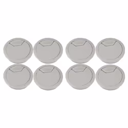 8 Pcs 53mm Drill Hole Plastic Home Computer Desk Cable Cord Grommets