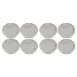 8 Pcs 53mm Drill Hole Plastic Home Computer Desk Cable Cord Grommets