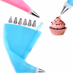 Cake Decorating Supplies Kit Set Baking Pastry Tools for Beginners Cake Nozzles Coupler and Reusable Pastry Bag-Pink
