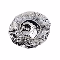 Shower Cap Heat Insulation Aluminum Foil Hat Elastic Bathing Cap for Women Hair Bathroom -Silver
