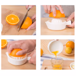 Manual Lemon Squeezer, Orange Squeezer, Orange Manual Hand Juicer Lid Rotation Press Anti- Reamer