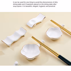 1 Pcs Ceramic Chopsticks Rest Stand Nordic Style Sticks Holder Fork Stand Spoon Tableware Holder
