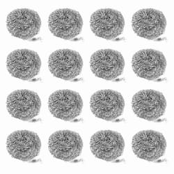 16 PCS Stainless Steel Sponges Scrubbers, Utensil Scrubber Scouring Pads Ball for Removing Rust Dirty Cookware Cleaner