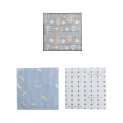 3PCS Printed Cotton Yarn Scouring Pad Absorbent Non-Linting Rag Kitchen Dish Cloth Decontamination Cleaning Towel