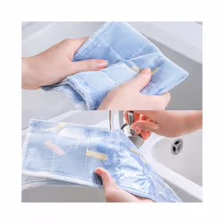 3PCS Printed Cotton Yarn Scouring Pad Absorbent Non-Linting Rag Kitchen Dish Cloth Decontamination Cleaning Towel