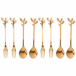 Tableware Coffee Spoon Fork,8 Pack Little Demitasse Espresso Spoon