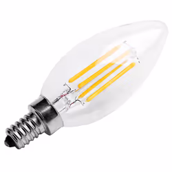 2X Dimmable E12 4W COB Candle Flame Filament LED Light Bulb Lamp 10 x 3.5cm