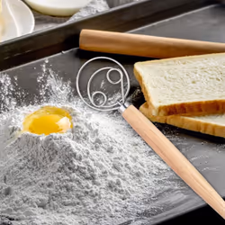 Danish Dough Whisk - Stainless Steel Danish Dough Hook,for Hand Mixing, Bread Hook, Pizza and Bread Pastry Making