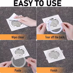 30 Pack Disposable Hair Catcher Disposable Shower Drain Hair Catcher Mesh Stickers Screen Hair Catchers
