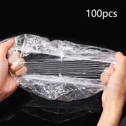 200Pcs Reusable Food Keep Storage Covers Elastic Clear Bowl Covers Dish Plastic Covers for Family Outdoor Picnic