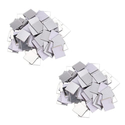200 Piece Mirror Tile Wall Sticker 3D Decal Stick