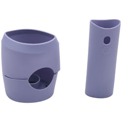 Purple Soft Silicone Protective Cover for Hair Dryer,360 Full Protection Chargin Case for Blower Cover Skin