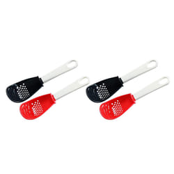 2X Multifunctional Cooking Spoon, , Skimmer Scoop Colander Strainer Grater Masher, Slotted Spoon
