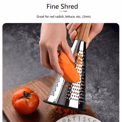Stainless Steel Grater Multifunction 3 Sides Grater for Fruit Cheese Potato Slicer Cutter Kitchen Gadgets Accessories