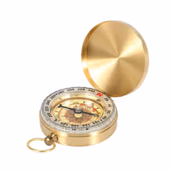 Classic Brass Pocket Watch Style Camping Compass