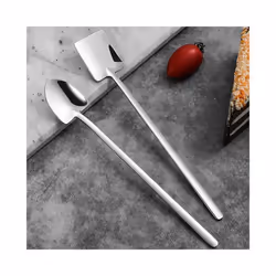 Iced Tea Spoons, Stainless Steel Long Handle Coffee Spoon, Ice Cream Spoon Stirring Spoon Drinking Tools 4 Pcs