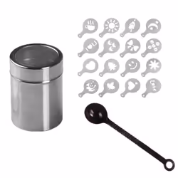 Stainless Steel Cafe Foam Spray Template Barista Stencils Decoration Tool Garland Mold Coffee Printing Flower Model