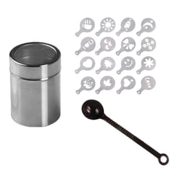 Stainless Steel Cafe Foam Spray Template Barista Stencils Decoration Tool Garland Mold Coffee Printing Flower Model