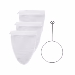 Ultra Fine Mesh Strainer Bag with Zipper,Strainers Fine Mesh with Reinforced Frame and Sturdy Handle,Nut Milk Bags S