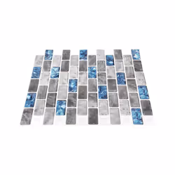 Vivid Tiles Blue Peel and Stick Tiles 3D Brick Effect Waterproof Kitchen Backsplash Decor Self Adhesive Wallpaper